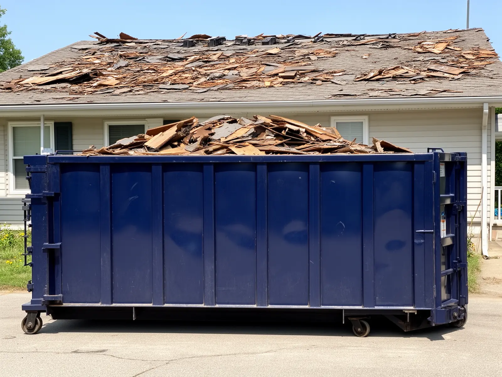Roll-off dumpster from Kemp Family Dumpster Rental Inc. in Gaithersburg, MD